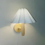 Log Color Wood Wall Lamp Petal Lamp Entrance Corridor Balcony Aisle Lamp Atmosphere Night Light Bedroom Bedside Decorative Lamp 2