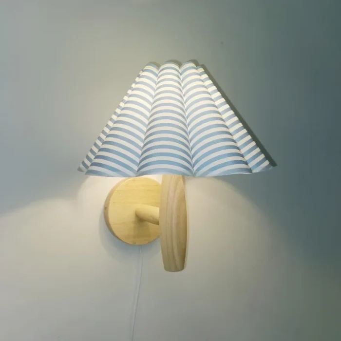 Log Color Wood Wall Lamp Petal Lamp Entrance Corridor Balcony Aisle Lamp Atmosphere Night Light Bedroom Bedside Decorative Lamp 2