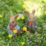 American Country Simulation Rabbit Resin Ornaments Outdoor Garden Balcony Flowerpot Micro Landscape Fleshy Pot Crafts Decoration 3