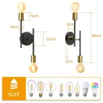 Nordic Room American Ceiling Lights Fixture Bedroom Corridor Wall Lamp Contracted Modern Study Minimalist Iron Lighting Sconce 6