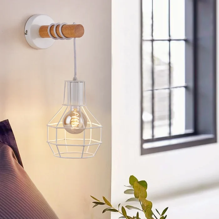 Vintage Industrial Wall Light Shade Ceiling Lifting Pulley Retro Loft Bedside Lamp Adjustable Wall Sconce Lighting Home Decor 4