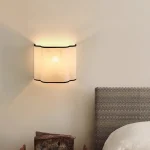 French Cream Style Wall Lamp Creative Linen Bedroom Bedside Background Wall Decorative Lamp Corridor Walkway Lamp 3