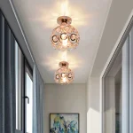 Led Crystal Aisle Ceiling Lamp Corridor Balcony Ceiling Light Nordic Style Personality Creative Small Chandelier Entrance Lamps 6