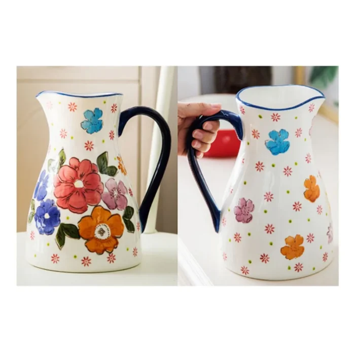 Hand-painted Ceramic Vase Ornaments Living Room Bedroom, Homestay Desktop Flower Arrangement Art Vases Wedding Vase Decoration 4