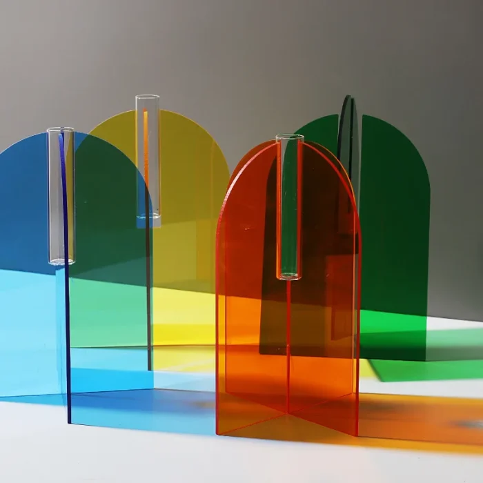 Nordic Colorful Acrylic Vase Ins Wind Decoration Art Simple Living Room Soft Decoration Flower Arrangement Water Accompany 6