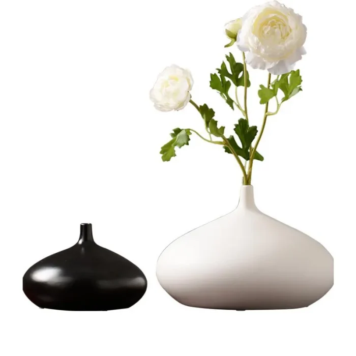 Modern ceramic vase living room flower arrangement flower container restaurant desktop dried flower decoration home decoration 5