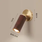 LED Wall Lamp Bedroom Living Room Background Wall Lamp Nordic Solid Wood Corridor Aisle Decorative Lamp Bedside Lamp 6