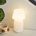 Creative Mushroom Table Lamp Glass Small Night Light Bedroom Bedside Atmosphere Light Led Modern Simple 1