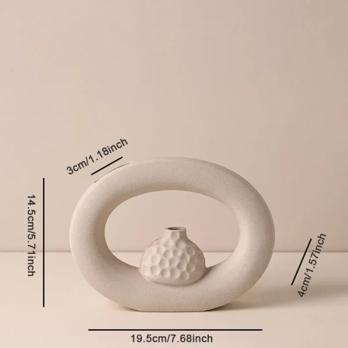 Nordic Ins Plain Embryo White Ceramic Vase Ornaments Living Room Homestay Hotel Desktop Flower Arrangement Container Home Decor 6