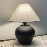Handmade Ceramic Table Lamp Japanese Bedside Lamp Living Room Bedroom Decorative Terracotta Table Lamp 1