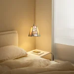 Retro Chandelier Bedroom Bedside Lamp Cafe Restaurant Bar Corridor Small Pendant Lamp Tiffany Creative Colored Copper Glass 2