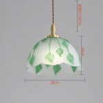 LED Glass Chandelier Restaurant All-copper Retractable Bar Island Chandelier Bedroom Bedside Retro Decorative Lamp 5
