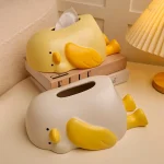 Nordic ins lying flat duck ceramic tissue box living room porch bathroom drawer storage carton home decoration accessories 3