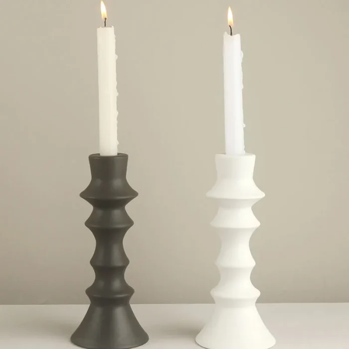 Candle Holder Nordic Home Decoration Ceramic Candles and Supports Candlesticks Home Decorative Candles Wedding Centerpiece Gifts 4