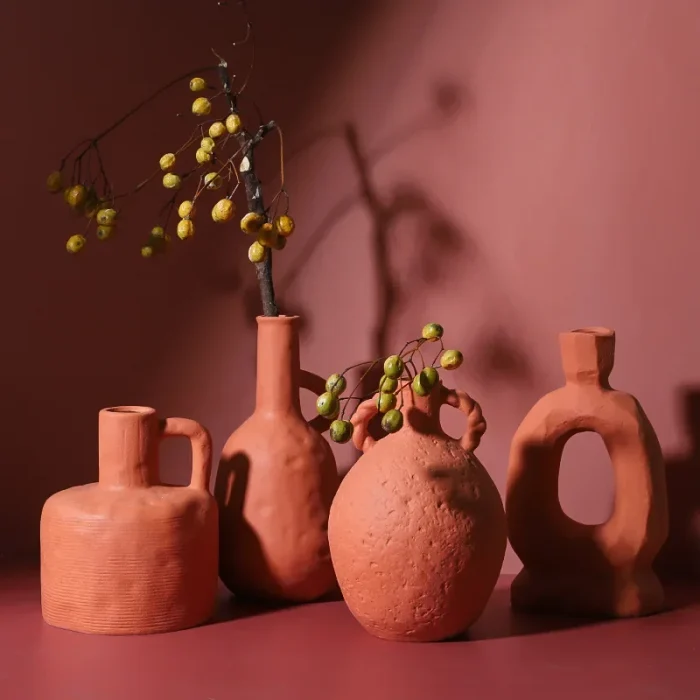 Porcelain Vase Ornaments Ins Nordic Style Abstract Living Room Home Decoration Flower Clay Pot Ceramic Gothic Decor 1