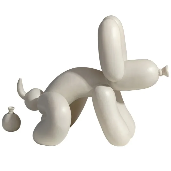 Creative Morandi color resin balloon dog sculpture living room TV cabinet desktop art figurines housewarming new home gifts 5