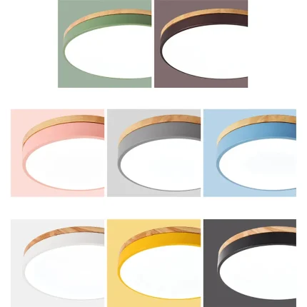 LED Ceiling Lamp Round 5cm Super Thin Surface Mounted Ceiling Light Living Room Bedroom Kitchen Macaroon Ceiling Hotel Lighting 2