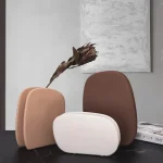 Creative Geometric Morandi Ceramics Vase Living Room Desktop Flower Arrangement Container Wedding Vases for Table Decorations 1