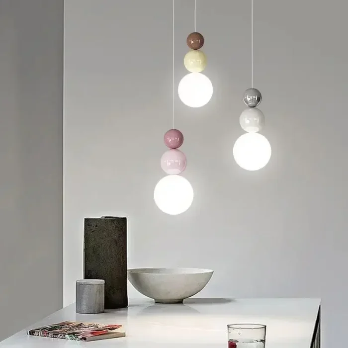 Living Room Dining Room Line Small Chandelier Nordic Cream Wind Bedside Bedroom Porch Modern Study Pendant Lights 3