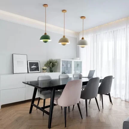 Nordic Classics Wood Pendant Lamps Restaurant Kitchen Hanging Light Creative Creamy Breeze Indoor lamps For Home Decor 2