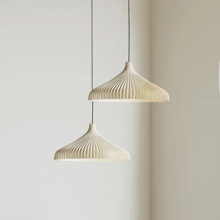 15.7-inch creased cream chandelier for the restaurant's home showroom tea table bar lighting 1