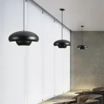 Nordic LED Pendant Lamp Simple Black and White Mushroom Lights Bedroom Dining Living Room Study Bar Indoor Home Hanging Fixtures 6