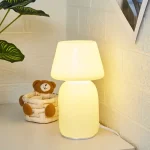 Creative Mushroom Table Lamp Glass Small Night Light Bedroom Bedside Atmosphere Light Led Modern Simple 4