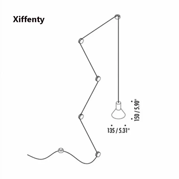 Perforated Line Chandelier 6 Meters Long Line Constellation Graphic Pendant Lamp Bedroom Bedside Dining Room Modern LED Lights 4