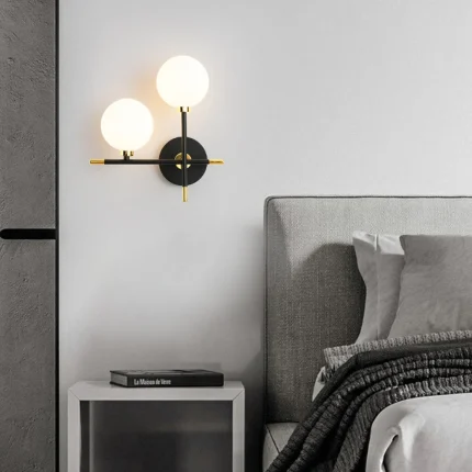 LED Modern Indoor Glass Ball Wall Light For Living Room Bedroom Bedside Lamp Interior Wall Sconce Glass Globe Lighting G9 Bulb 2