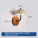 Yellow Travertine Bedside Wall Lamp Staircase Aisle Background Decorative Lamp Living Room Dining Room Retro Wall Lamp 6