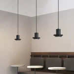 Black Hole Stone Chandelier Style Style Restaurant Personality Nordic B&B Bedroom Bedside Raw Stone Natural Decorative Lamps 4
