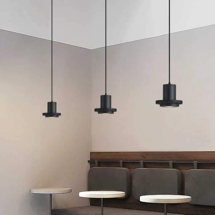 Black Hole Stone Chandelier Style Style Restaurant Personality Nordic B&B Bedroom Bedside Raw Stone Natural Decorative Lamps 4