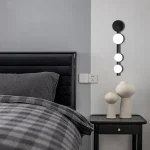 Glass Wall Lamp Simple Light Luxury Hotel Mirror Headlight Living Room Background Wall Bedroom Bedside Lamp G9 3