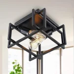 Modern LED Ceiling Lights Industrial Iron Black Nordic Minimalist Home Decor Living Room Dining Room Ceiling Lamps Lighting E26 3