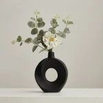 Ceramic Vase Nordic Style White Vase Light Luxury Flowerpot Modern Home Office Desktop Ornaments Living Room Decoration Home 3