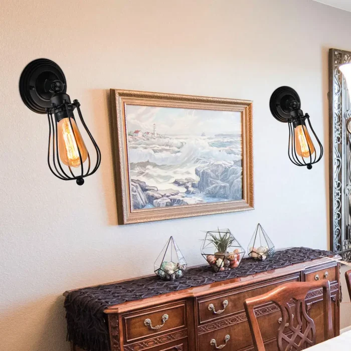 Vintage Industrial Wall Light Shade Modern Lamp Retro Loft Wall Sconce Cafe Bar Indoor Lighting Home Decor lampade da parete 4