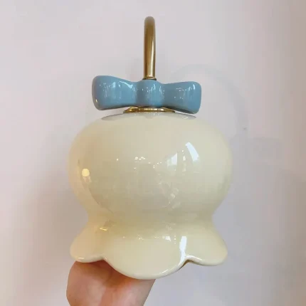G9 French Simple Bow Cream Bell Orchid Copper Glass Wall Lamp Corridor Aisle Bedside Bedroom Decorative Lamp 2