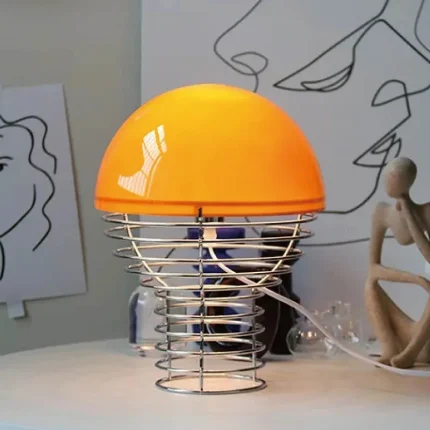 E14 Nordic Modern Glass Table Lamp Bedroom Retro Decorative Atmosphere Lamp Bedside Living Room Children's Bedroom Table Lamp 2