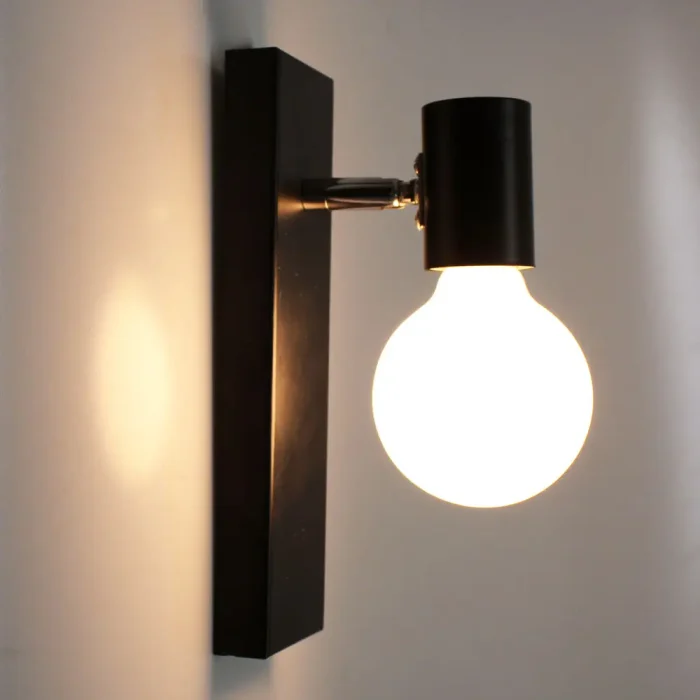 Modern Led Iron Wall Lamp Indoor Lighting Fixture Sconce Corridor Aisle Hall Bedroom Kitchen Rectangular Base Decorative Lights 1