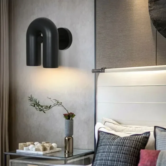 LED Nordic Wall Light U Shaped Art Lamps For Bedroom Bedside Living Room Corridor TV Background Home Indoor Simple Decor Fixture 5