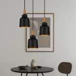 Modern Minimalist E27 Pendant Lights for Lving Room Bar Cafe Restaurant Decor Wood Aluminum Hanging Lamp Lighting Luminaire 2