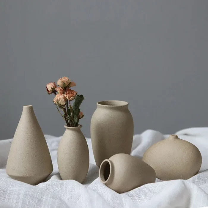Nordic Ceramics Mini Vase Home Decoration Accessories Living Room Desktop Flower Arrangement Wedding Vases for Table Decorations 1