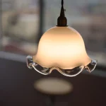 French Retro Brass Glass Chandelier Japanese Bedside Atmosphere Lamp Restaurant Bar Entrance Coffee Shop Chandelier 3