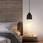 Modern Minimalist E27 Pendant Lights for Lving Room Bar Cafe Restaurant Decor Wood Aluminum Hanging Lamp Lighting Luminaire 6