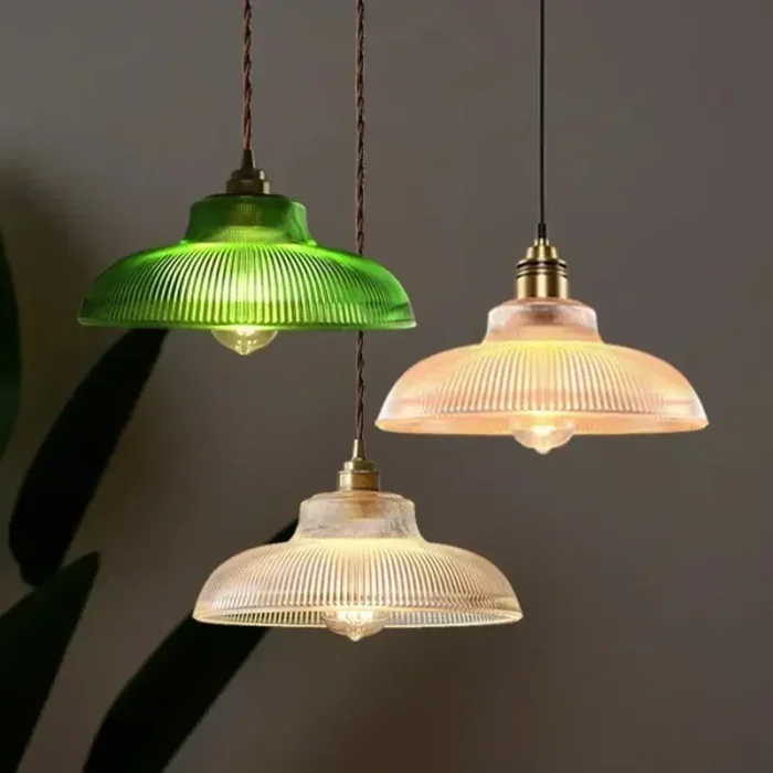 Nordic Glass Pendant Light Retro Home Decoration Lighting For Bedroom Bedside Living Dining Room 220V Hanging Illumination Lamps 4