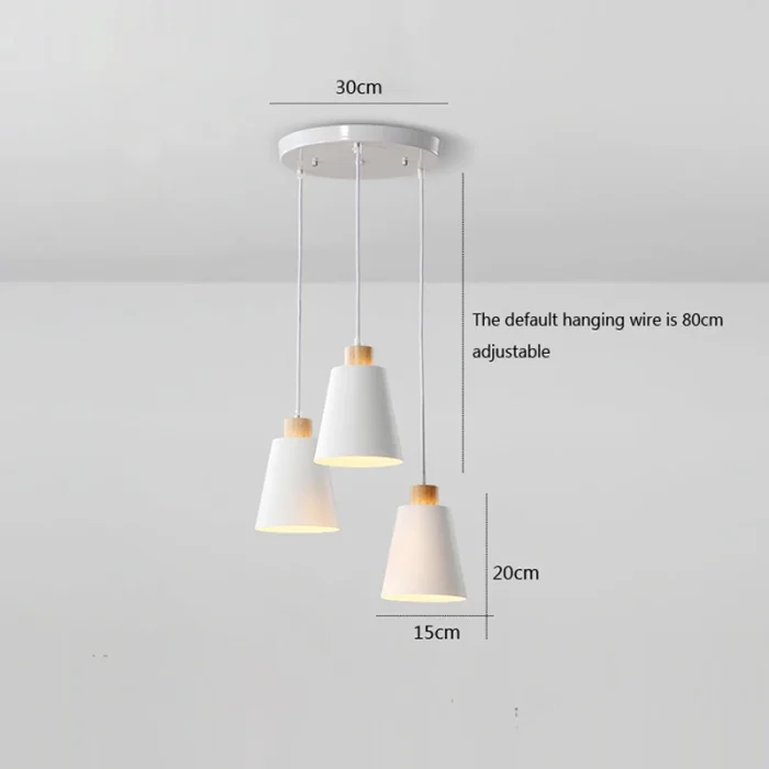 PHYVAL Nordic Pendant Lamp simple Creative Modern Pendant Light White lampshade E27 Bedroom Restaurant Living Room Lighting 4