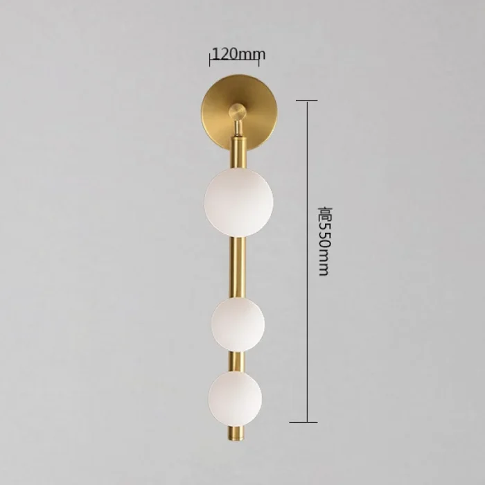 Glass Wall Lamp Simple Light Luxury Hotel Mirror Headlight Living Room Background Wall Bedroom Bedside Lamp G9 6