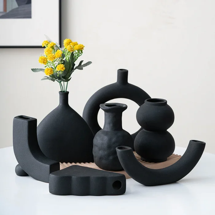 Ceramic Vase Decor Nordic Style Home Decor for Room Decor Dried Flower Vase for Decoration Original Vase Houses Decoration 1