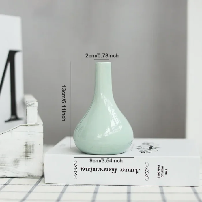Candy Color Mini Ceramic Vase Living Room Desktop Green Plants Hydroponic Home Decoration Can Be Used As Aromatherapy Bottle 4