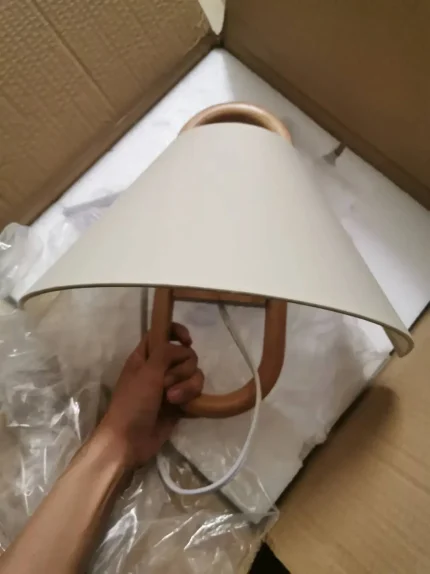 Solid Wood Wall Lamp with Plug Cloth Wall Light Wall Decoration Porch Bedroom Bedside Lamp Atmosphere Living Room Homestay 2